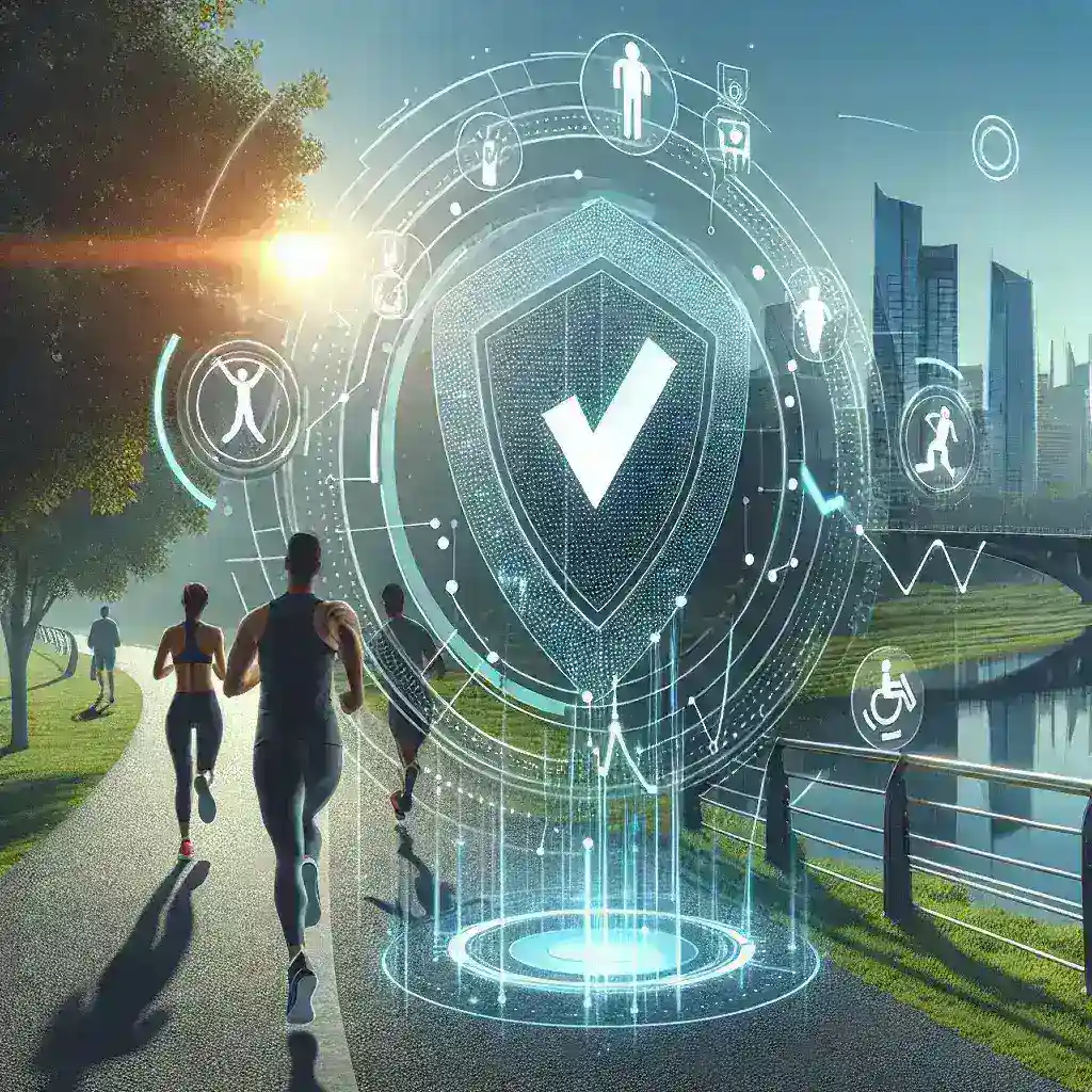 "Fitbit fitness tracker displaying the new safety check-in feature for outdoor workouts, emphasizing user safety and location sharing during exercise."